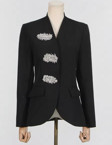 Black blazer with three diamonds