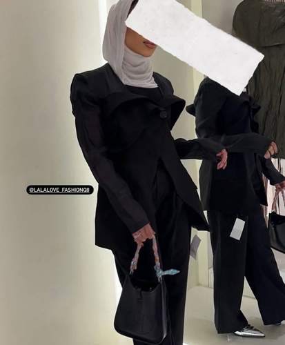Black blazer with mesh sleeves