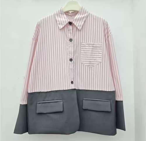 Half blazer half shirt pink