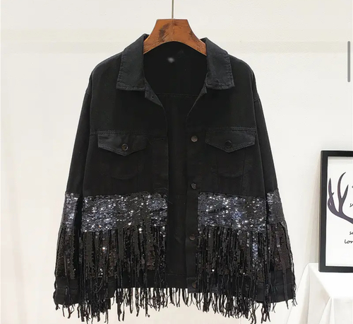 Lala Love Fashion Q8 - Bling fringe jacket