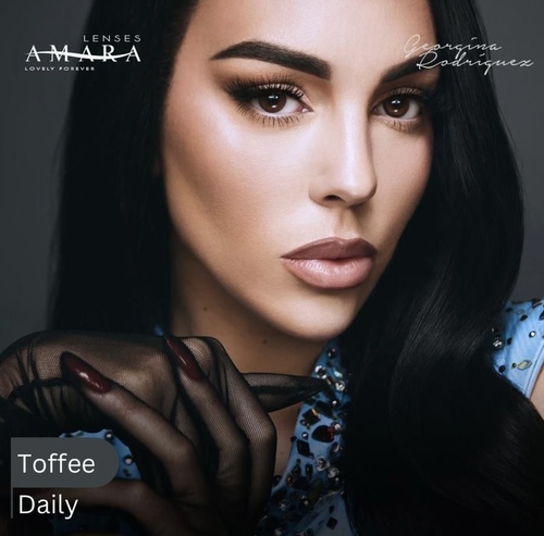 TOFFE DAILY - Product Name: Amara daily lenses Lens curvature: 8.7 Lens diameter: 14.2 Lenses colour: colored Shelf life: one day after opening (Daily) Number of lenses in the package: 10 lenses (5 pairs) Lens type: Colored contact lenses with vision correction Water content: 54%