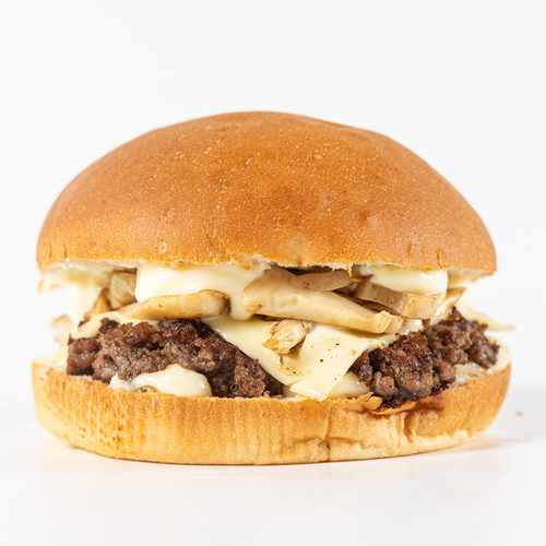 Caboria - Truffle burger - Angus beef patty,Mushroom , Truffle sauce and swiss cheese served in brioche bread