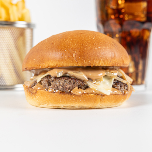 Caboria - Swiss Mushroom Burger - Angus beef patty, meat sauce, demi-glace sauce, caramel sauce, onion, Swiss cheese, fresh mushroom served in a brioche breadChoose your soft drink:  (Coca-Cola- Diet Cola- Fanta- Sprite (   



Write your choice below: