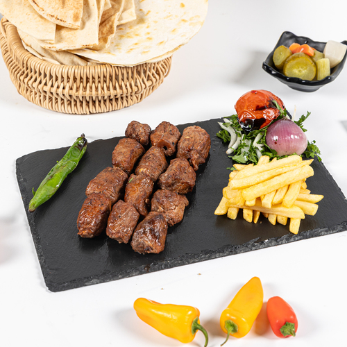 TIKA Meat Platter - Meal - Spiced Meat Marinated With Chef Special Mix Served With Potato , Tahina Sauce & Bread