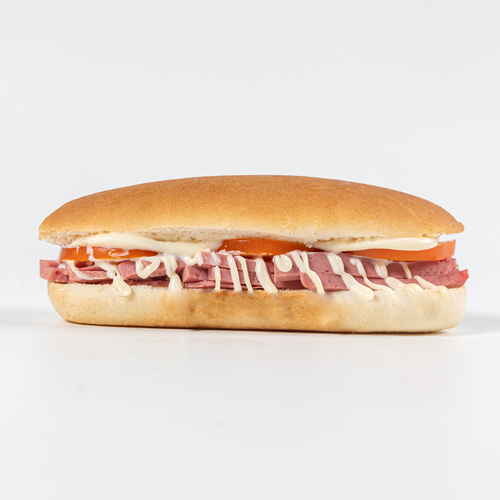 Caboria - Mortedella Sandwich - Grilled Mortedella , Cheese, Mayonnaise and Tomato in French bread