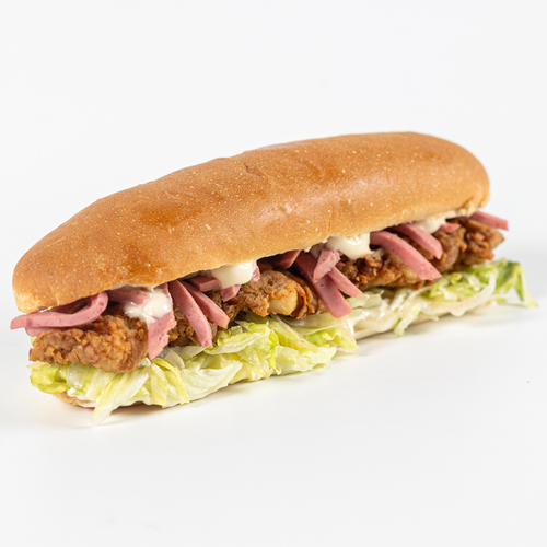 Caboria - Chicken Fillet W/H Mortadella - Our Famous crispy chicken fillet topped with Mayonnaise, Lettuce in a sesame bun Topped with Mortadella SlicesChoose your soft drink:  (Coca-Cola- Diet Cola- Fanta- Sprite (   



Write your choice below: