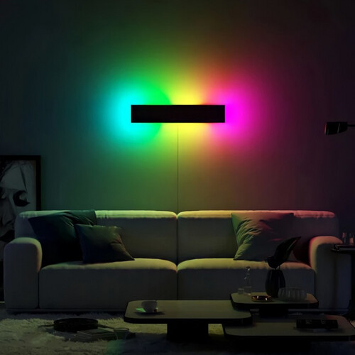 Black Wall Led - Decorative black color, Wall LED light for any room. Controlled by a remote to choose a fixed color, combination of colors or a dancing colors on you wall. Its amazing. very highly recommended for Gaming Rooms.