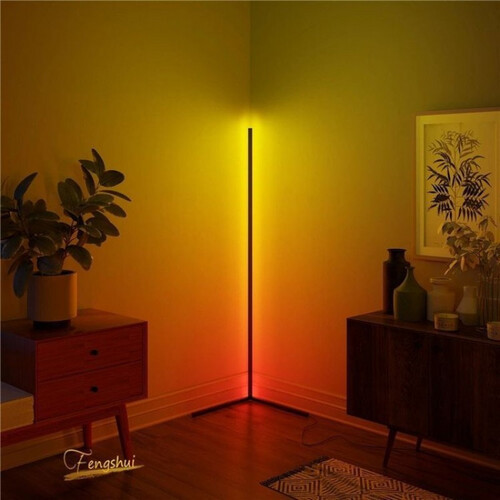 Black Corner Led Light - Black color, Stylish Corner LED light with many options controlled by a remote control. color can be fixed to one color or change in different patterns and shades. highly recommended for Gaming rooms.