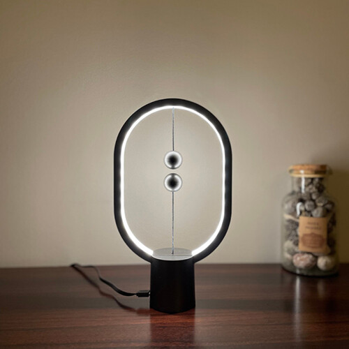 Table Lamp - 5V USB Powered Home Decor Smart Table Lamp Ellipse Magnetic Levitation Mid-Air Heng Balance Lamp.