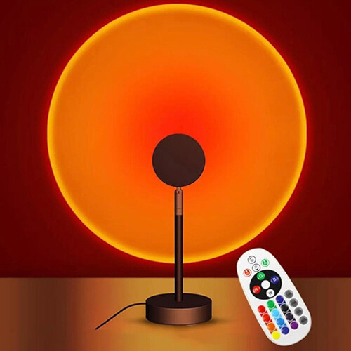 Mutli-color Sunset - Multi purpose sunset adjustable projector with remote to change colors and display patters.