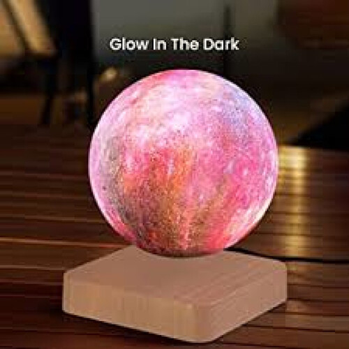 Colored Moon Light Base - Levitating colored moon with light colored base.