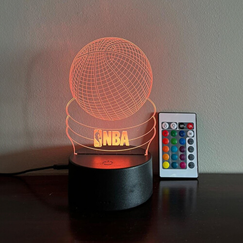3D Nba 10 - 3D figure with LED lights. works with batteries or USB. comes with remote control.
