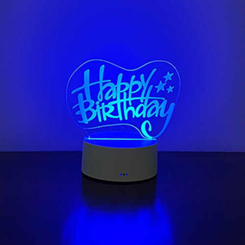 Happy Birthday 5 - 3D figuers with LED lights. works with batteries or USB. comes with remote control.