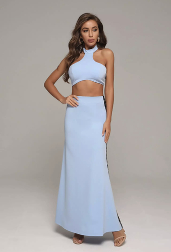 Light blue set top with skirt