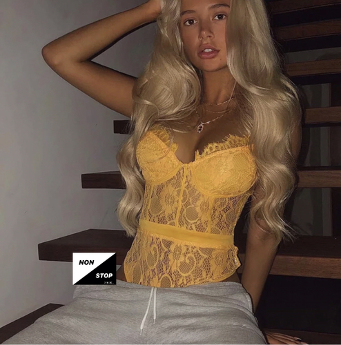 Yellow bodysuit