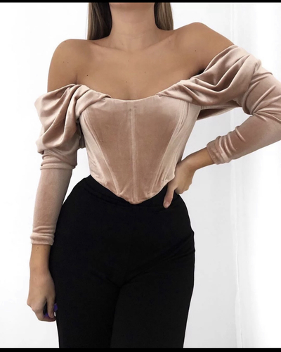 Valvet pink top