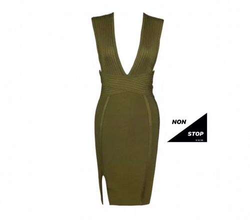 Bandage green dress