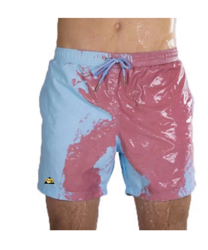 Changing colors shorts blue pink