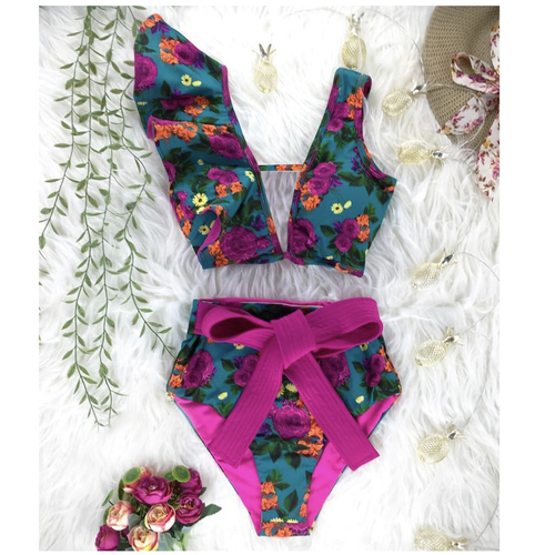 Bikini two pcs pink floral