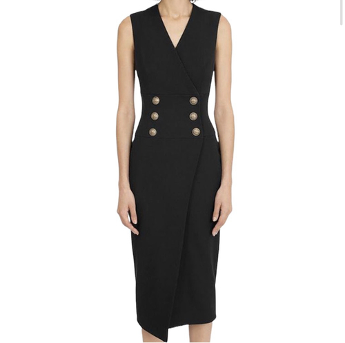 Black midi dress