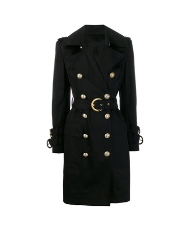 Black coat with buttons