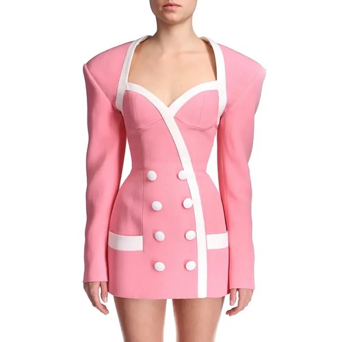 Pink blazer dress