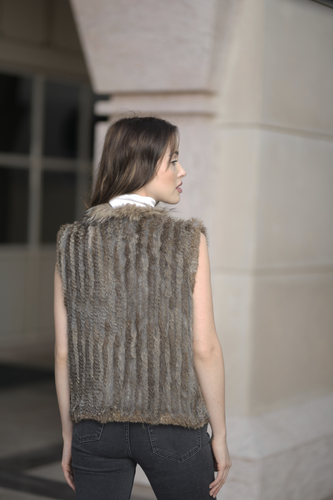 Rabbit fur vest