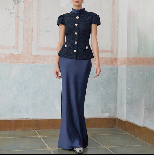 Skirt with top satin