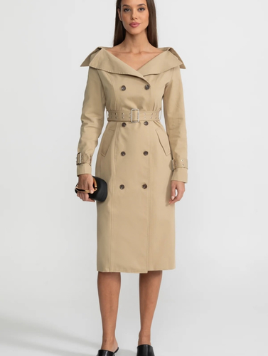 Off shoulder trench coat