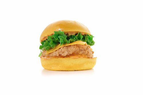 Trend Burger - CRISPY CHICKEN SLIDER - Freshly baked Potato bun, Crispy Fried Chicken Fillet, Lettuce, Cheddar Cheese Served with Trend Special Sauce.