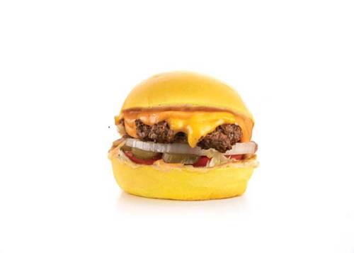 ORIGINAL BEEF BURGER - Freshly baked Potato bun, Certified Angus Beef Patty, Lettuce, Cheddar Cheese,Hand-picked Tomato, Dill Pickles, Fresh Onion served with Trend Special Sauce.