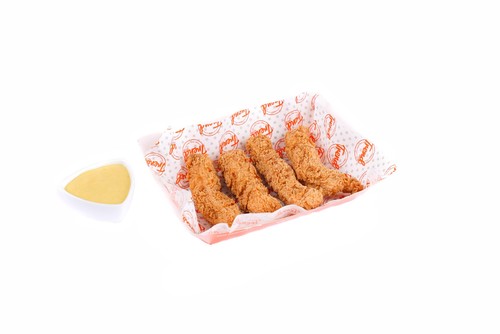 CHICKEN TENDER - Breaded Chicken fingers fried to perfection. Served with Honey-Mustard sauce.