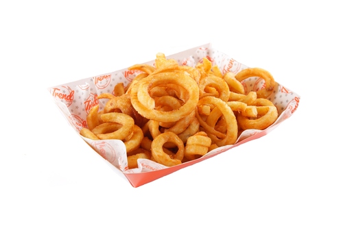 TWISTED FRIES - Curly Fries deep-fry to golden brown. Served with Ketchup & Mayonnaise.