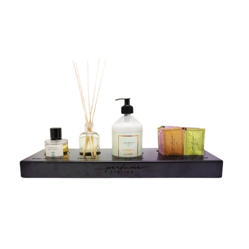 PACKAGE METAL STAND - Stand includes perfume 100ml of your choice with lotion or liquid Soap with wet Wipes