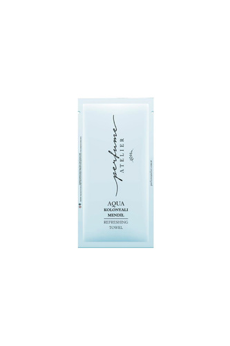 AQUA REFRESHING TOWEL - A towel Box contain 100 pieces  
 Ingredients:citrus -marine , bergamot, lemon , pink pepper , juniper , pineapple , vetiver , patchouli , sandalwood , Amber , Resin