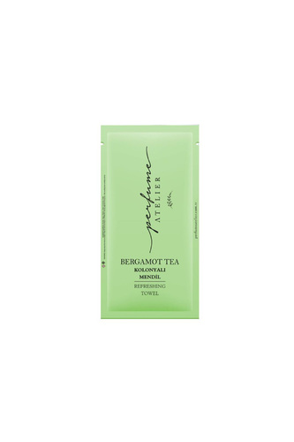 ATELIER - BERGAMOT TEA REFRESHING TOWEL - A towel box contain with 100 pieces  INGREDIENTS : AMB ER, WOOD, MU SK, PATCHOU LI, BERG AMOT TEA