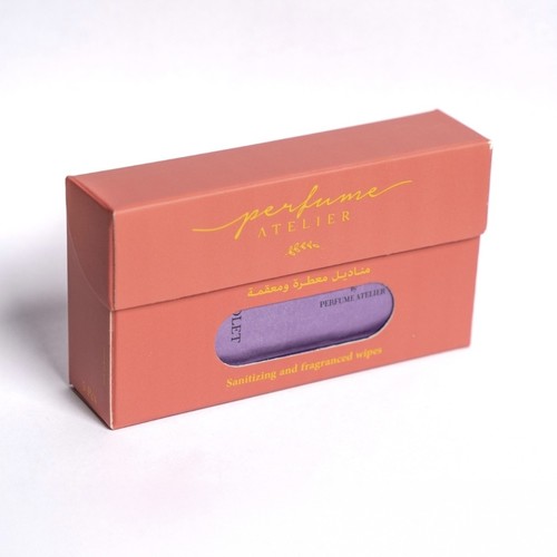 علبة مناديل معطره متنوعة حجم صغير 5 حبات