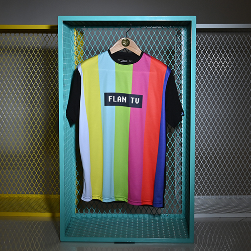 FLAN TV T-Shirt - The color bar...these colored lines that we used to look closely at while waiting for the television broadcast to begin...had a great impact on the generation of good people.