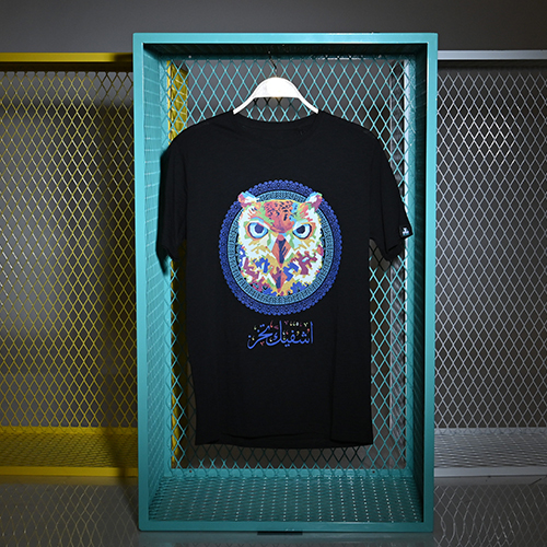 owl T-shirt / Black