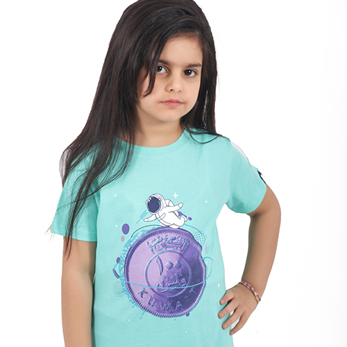 One Hundred Fils Space T-Shirt - Turquoise