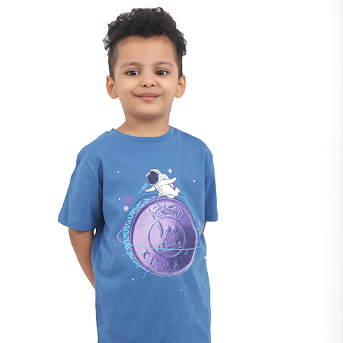 One Hundred Fils Space T-Shirt - Blue