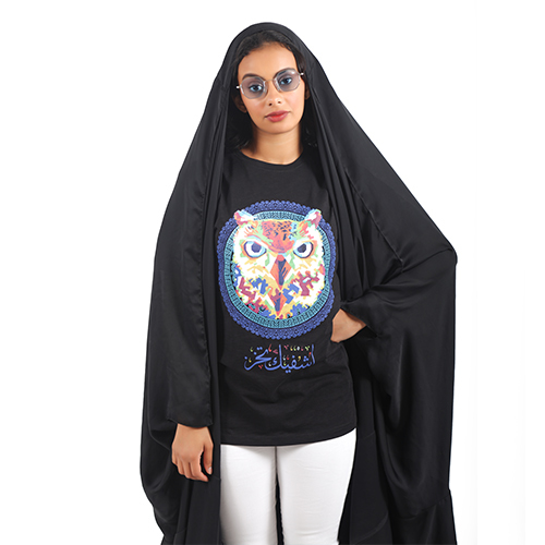تيشيرت البومة / اسود