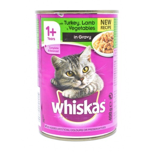 Whiskas Cat Food Mince Lamb Turkey & Veg 400g