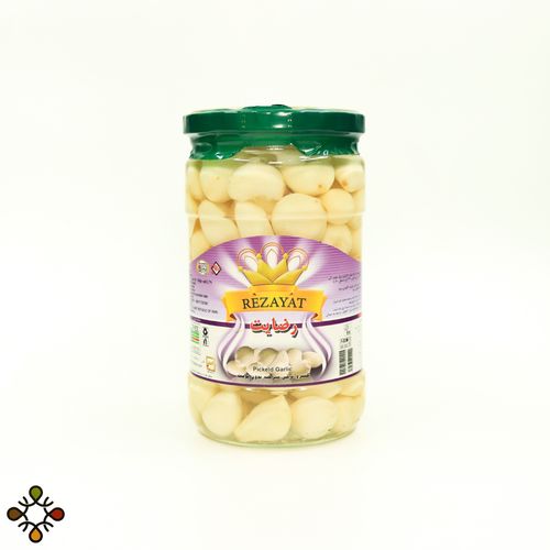 Pickled white garlic