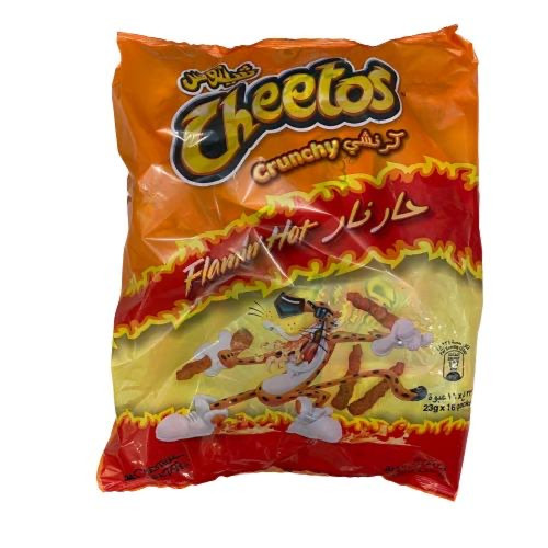 Cheetos Crunchy Flaming Hot 16 Pieces X 25 g - Cheetos Crunchy Flaming Hot 16 Pieces X 25 g