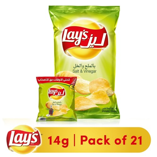 Lay's Salt And Vinegar 21 Pieces X 14 g - Lay's Salt And Vinegar 21 Pieces X 14 g