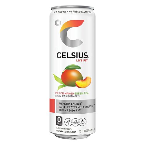 Celsius Peach Mango Green Tea Non Carbonated 355 ml USA - Celsius Peach Mango Green Tea Non Carbonated 355 ml