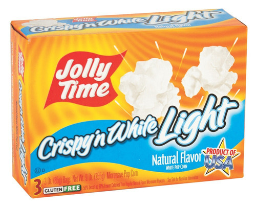 Jolly Time Crispy'n White Light Microwave Popcorn 255 g - Jolly Time Crispy'n White Light Microwave Popcorn 255 g