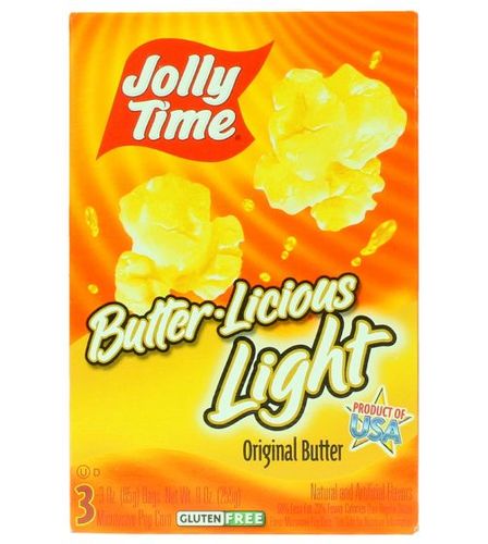 Jolly Time Butter Licious Light Microwave Popcorn 255 g - Jolly Time Butter Licious Light Microwave Popcorn 255 g