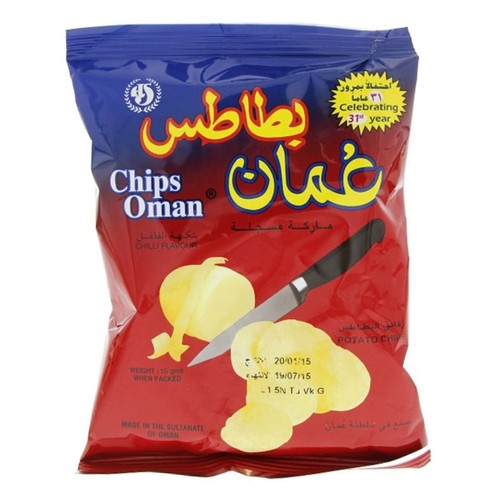 Chips Oman Chilli Flavour 15 g - Chips Oman Chilli Flavour 15 g